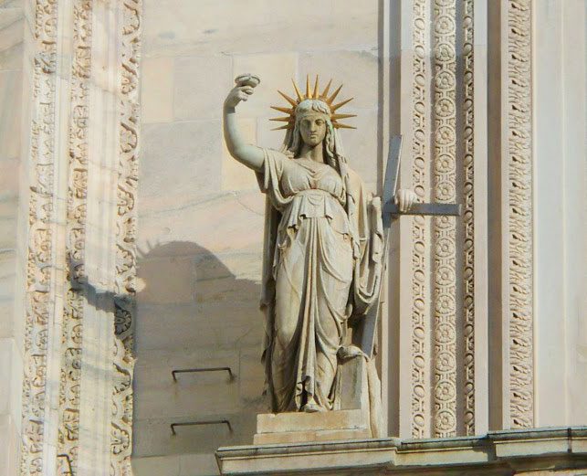 Duomo Cathedral - Lady Liberty in Milan, Italy.jpg